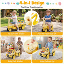 4-in-1 Ride On Push Car with Music and Storage
