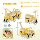 4-in-1 Ride On Push Car with Music and Storage