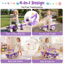4-in-1 Ride On Push Car with Music and Storage