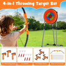 4 in 1 Throwing Target Set Kids Throwing Game with Bristle Target and 3 Throwing axes by LJGDeals