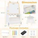 4-in-1 Toddler Activity Table Set with Magnetic Whiteboard and Chalk Board by LJGDeals