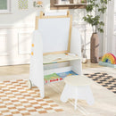 4-in-1 Toddler Activity Table Set with Magnetic Whiteboard and Chalk Board by LJGDeals