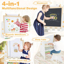 4-in-1 Toddler Activity Table Set with Magnetic Whiteboard and Chalk Board by LJGDeals