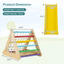 4 in 1 Triangle Climber Toy with Sliding Board and Climbing Net by LJGDeals