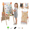 4-in-1 Wooden Kids Art Easel Double-Sided Foldable with Paper Roll and Storage Tray by LJGDeals
