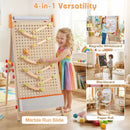 4-in-1 Wooden Kids Art Easel Double-Sided Foldable with Paper Roll and Storage Tray by LJGDeals