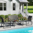 4-Piece Outdoor Conversation Patio Furniture Set-Gray by LJGDeals