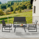 4-Piece Outdoor Conversation Patio Furniture Set-Gray by LJGDeals