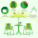 4 Pieces Kids Picnic Set with 2 Folding Chairs and Height Adjustable Umbrella by LJGDeals