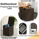 4 Pieces Outdoor Furniture Set with 32 Inch Fire Pit Table and Propane Tank Cover by DirectDeals
