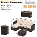 4 Pieces Outdoor Furniture Set with 32 Inch Fire Pit Table and Propane Tank Cover by LJGDeals