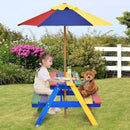 4 Seat Kids Picnic Table with Umbrella by LJGDeals