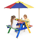 4 Seat Kids Picnic Table with Umbrella by LJGDeals