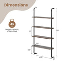 4-Tier Industrial Pipe Shelving with Metal Frame for Living Room Kitchen by LJGDeals