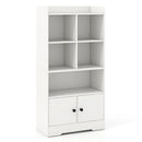 4 Tiers Bookshelf with 4 Cubes Display Shelf and 2 Doors by LJGDeals
