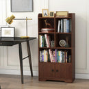 4 Tiers Bookshelf with 4 Cubes Display Shelf and 2 Doors by LJGDeals