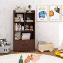 4 Tiers Bookshelf with 4 Cubes Display Shelf and 2 Doors by LJGDeals