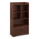 4 Tiers Bookshelf with 4 Cubes Display Shelf and 2 Doors by LJGDeals