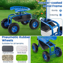 4-Wheel Rolling Garden Cart Work Seat by LJGDeals