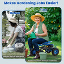 4-Wheel Rolling Garden Cart Work Seat by LJGDeals