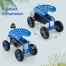 4-Wheel Rolling Garden Cart Work Seat by LJGDeals