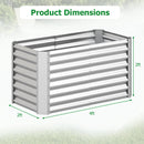 4 x 2 x 2 FT Galvanized Raised Garden Bed Rectangular Galvanized Metal Planter Box by LJGDeals