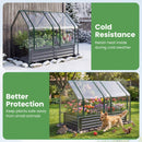 4 x 2 x 3 Feet Small Galvanized Raised Garden Bed with Greenhouse Cover by DirectDeals