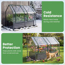 4 x 2 x 3 Feet Small Galvanized Raised Garden Bed with Greenhouse Cover by LJGDeals