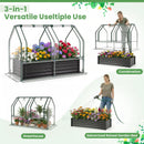 4 x 2 x 3 Feet Small Galvanized Raised Garden Bed with Greenhouse Cover by DirectDeals