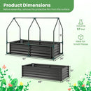 4 x 2 x 3 Feet Small Galvanized Raised Garden Bed with Greenhouse Cover by LJGDeals