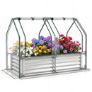 4 x 2 x 3 Feet Small Galvanized Raised Garden Bed with Greenhouse Cover by LJGDeals