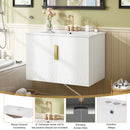 Bathroom Vanity With Sink, Rectangular Storage Cabinet With 2 Soft Closing Doors by Unique Piece Furniture