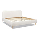 Roman - Curved Headboard Upholstered Platform Bed by HouseOfZazla