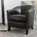 Enigmatica Upholstered Club Chair with Nailhead Trim by HouseOfZazla