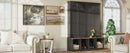Farmhouse Hall Tree with 4 Hidden Hanging Hooks and Storage Bench by HouseOfZazla