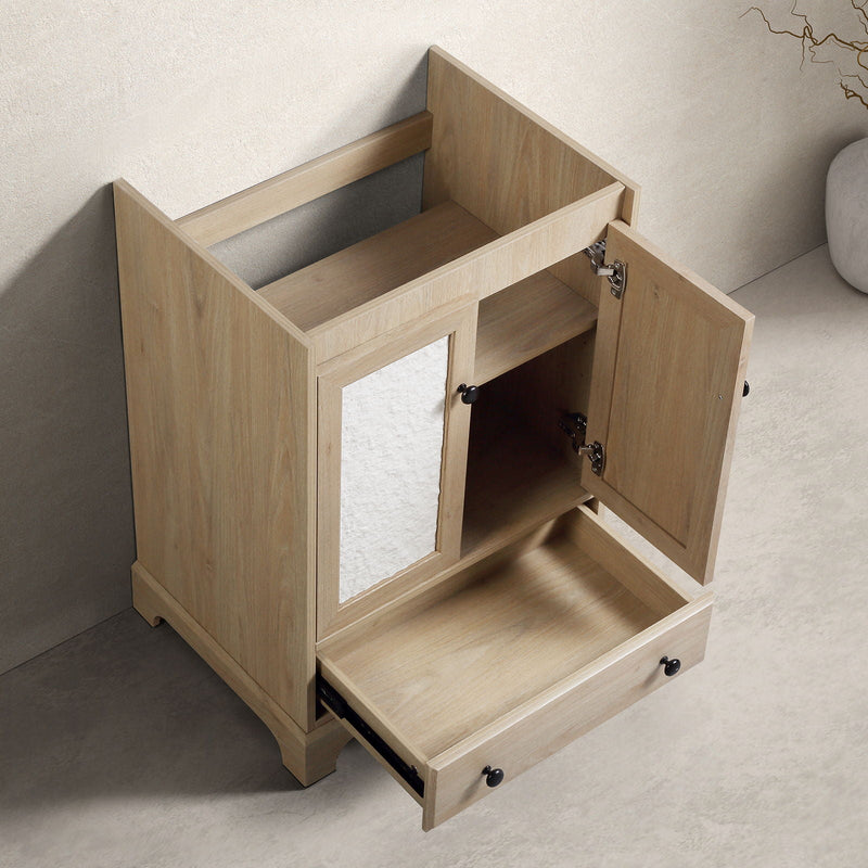 Bathroom Vanity With Basin, 1 Drawer Free Standing Storage - Brown, photo 6 of 12