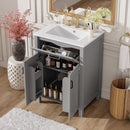 Bathroom Vanity With Ceramic Sink, Soft Close Doors, Flip Drawer, Double Layer Door Shelves by Unique Piece Furniture
