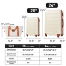 Hardshell Luggage Sets 2 Pieces + Bag Spinner Suitcase With Tsa Lock Lightweight 20" / 24" by HouseOfZazla