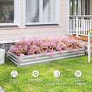 Outsunny 95" x 36" Galvanized Raised Garden Bed