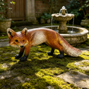 19.69" Long Realistic Red Fox Statue