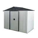 Outdoor Metal Storage Shed With Sliding Door And Foundation For Backyard, Patio, Lawn by HouseOfZazla