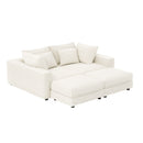 Deep Seat Convertible Sofa With Soft Pillows And Ottomans by HouseOfZazla