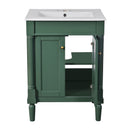 Bathroom Vanity With Top Sink, 2 Tier Storage Cabinet