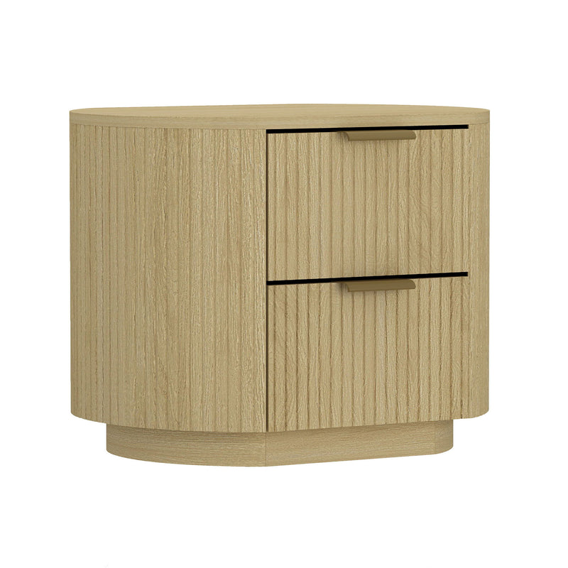 Olivia - Nightstand & 2 Drawers - Oak, photo 4 of 10