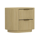 Olivia - Nightstand & 2 Drawers - Oak by HouseOfZazla