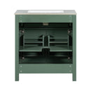 Bathroom Vanity With Ceramic Sink, Modern Single Bathroom Cabinet With 2 Doors And A Shelf, Soft Close Doors by HouseOfZazla