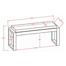 Sled - Leg Accent Bench With Abstract Upholstery - White