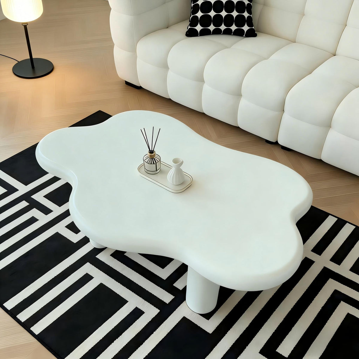 Cloud Shaped Coffee Table With 4 Round Legs, photo 12 of 24