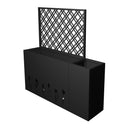 2-Piece Metal Planter Box with Trellis - Tulip Black by HouseOfZazla