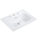 Glossy White Ceramic Integrated Sink by HouseOfZazla